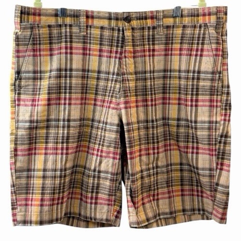 Eddie Bauer Legend Wash Cotton Shorts Plaid Men's Size 40 EUC